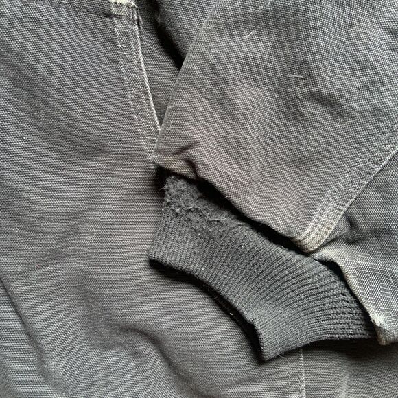 Carhartt Jacket Mens 3XL Black Hooded Canvas Quilt Lined USA Union Made J140 - Picture 6 of 11